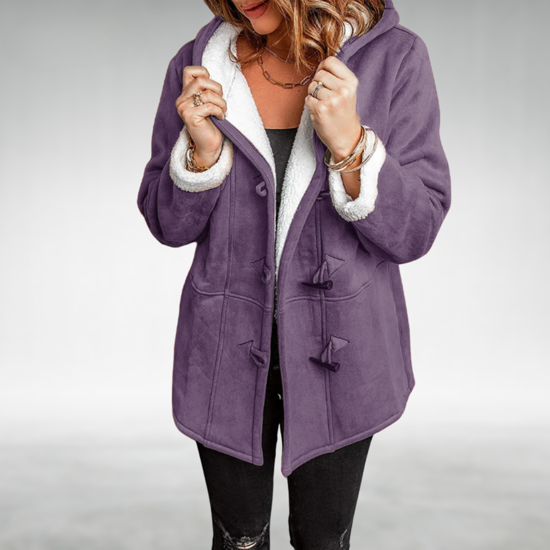 Maribel Faux Fur Hooded Duffle Coat