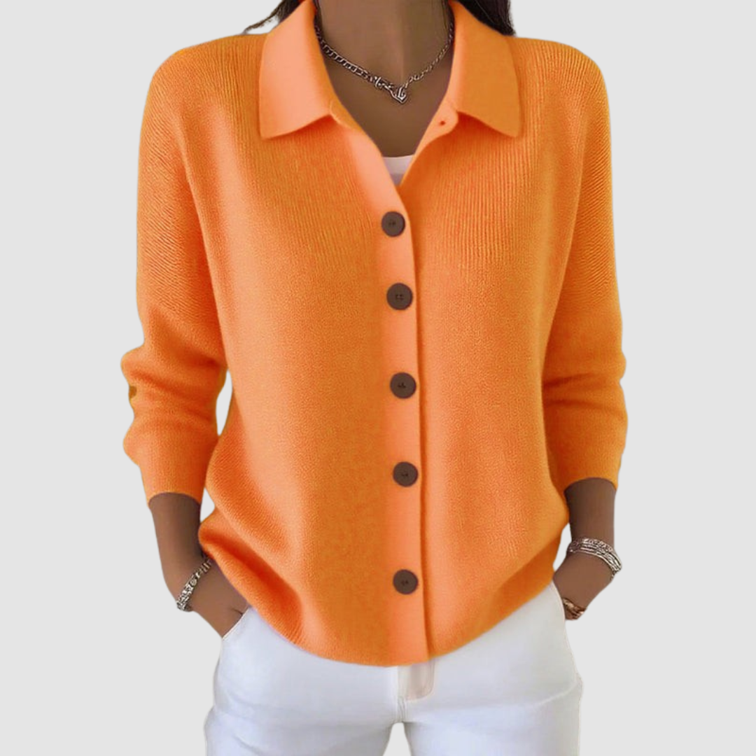 Colette Button-Front Knit Cardigan