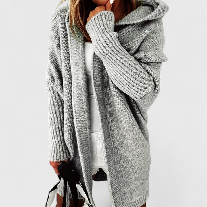 Amina Oversized Hooded Longline Cardigan