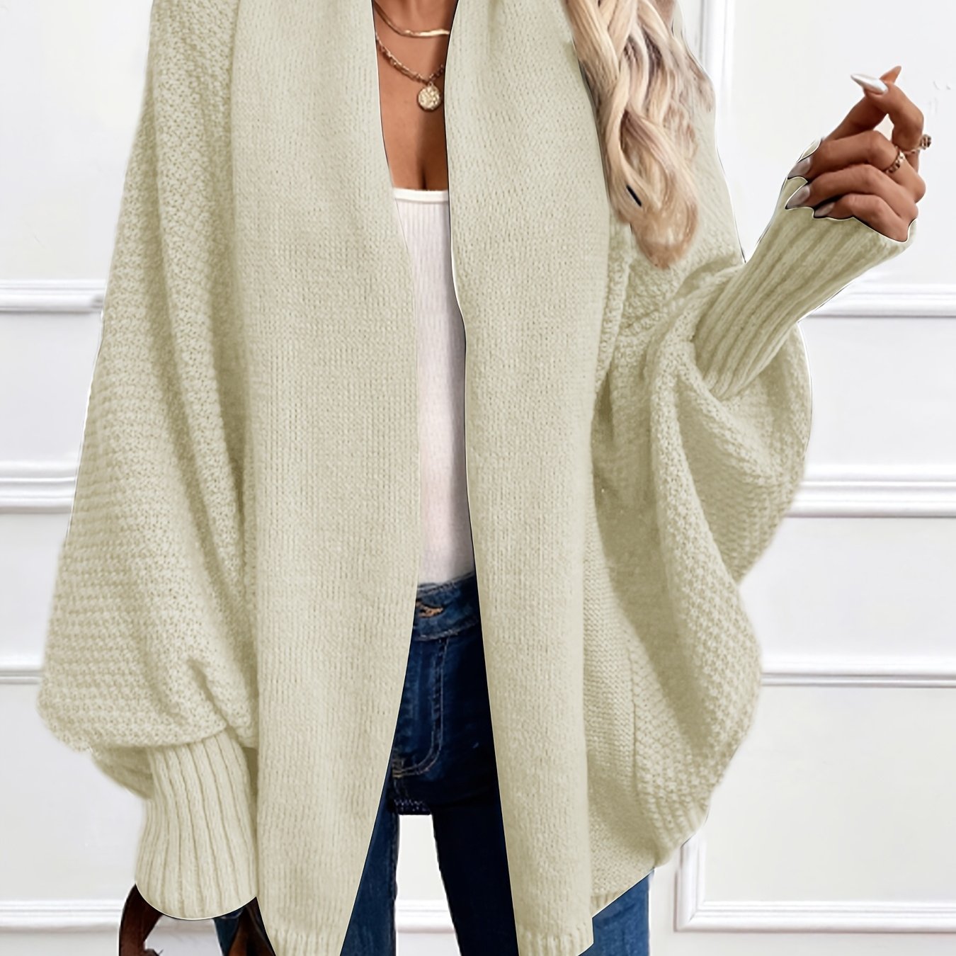 Evelina Draped Shawl-Collar Cardigan