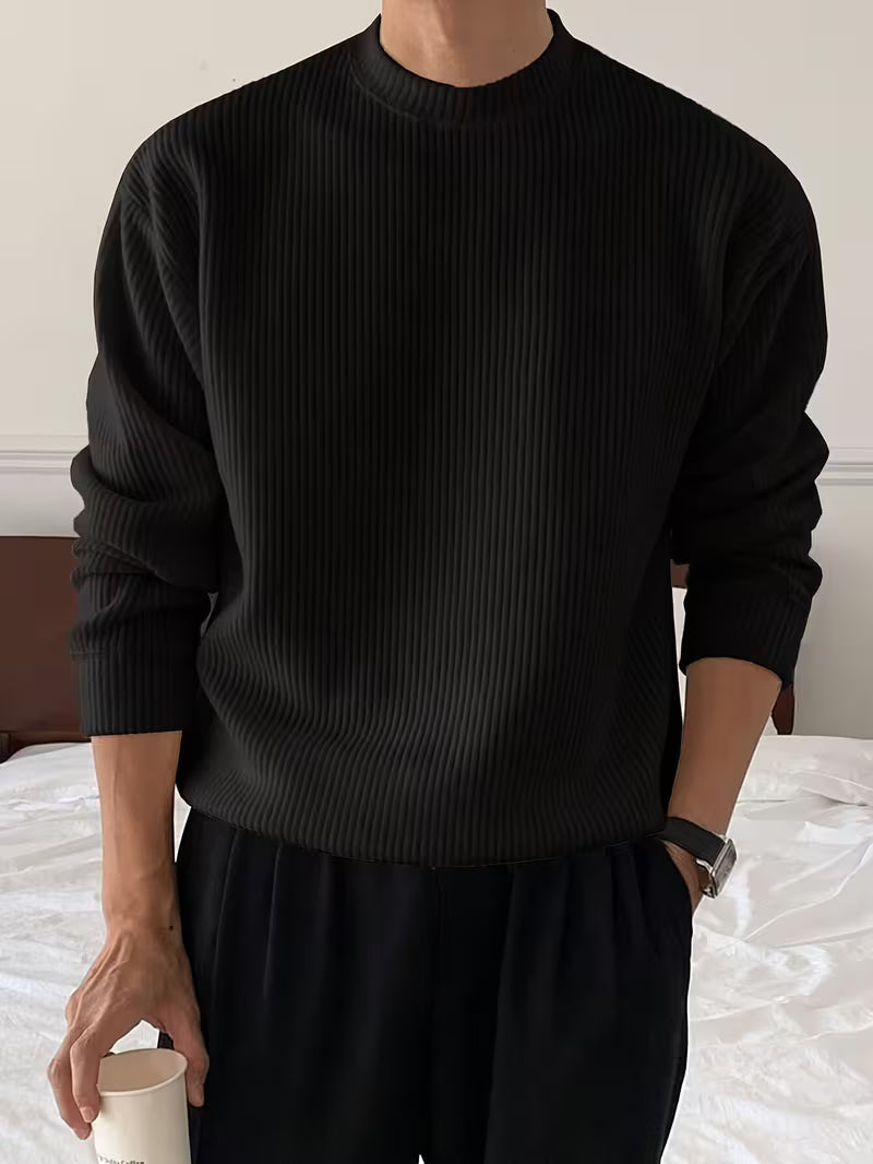 Lucien Long Sleeve Ribbed Knit Shirt