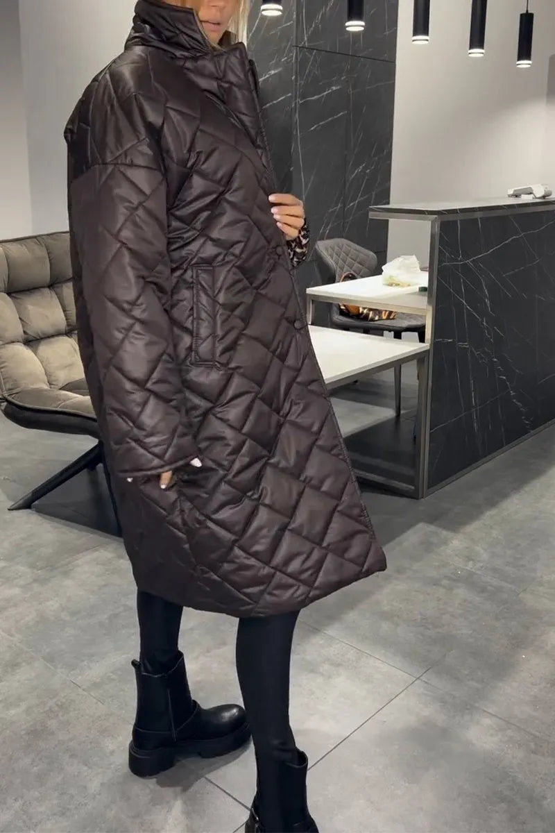 Isabeau Quilted Longline Coat