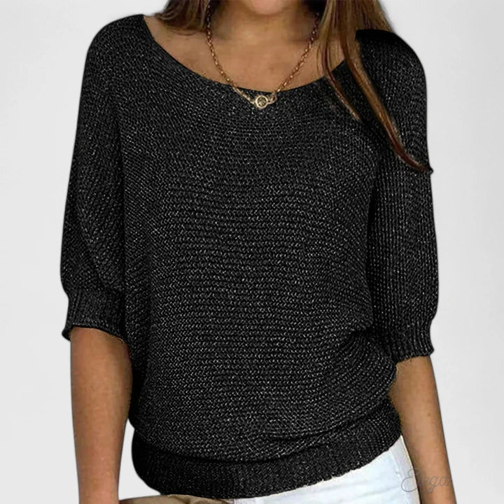 Zinnia Relaxed Batwing Knit Sweater