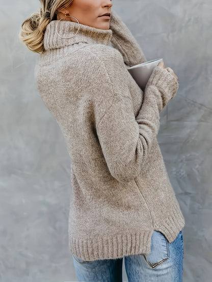 Vespera Cowl Turtleneck Sweater