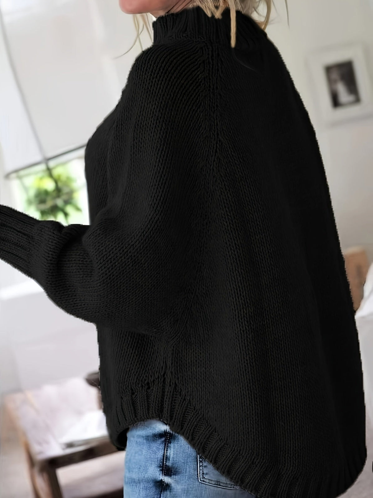 Maëlle High-Neck Cable-Knit Sweater