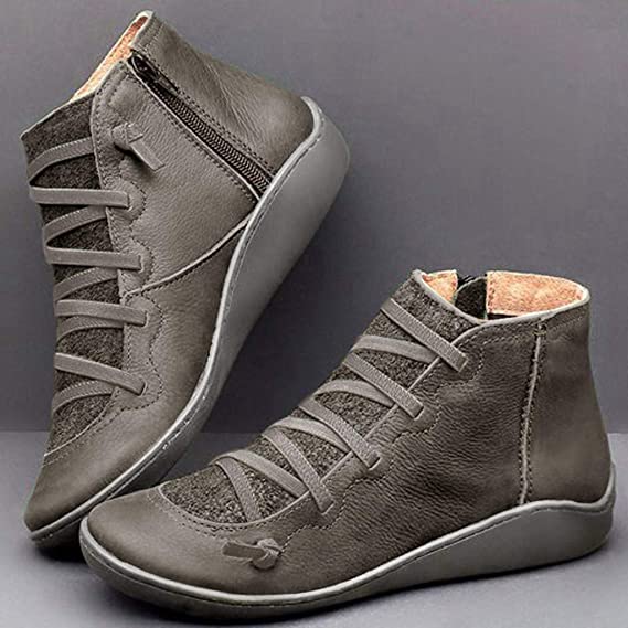 Maren Leather Lace-Up Ankle Boots