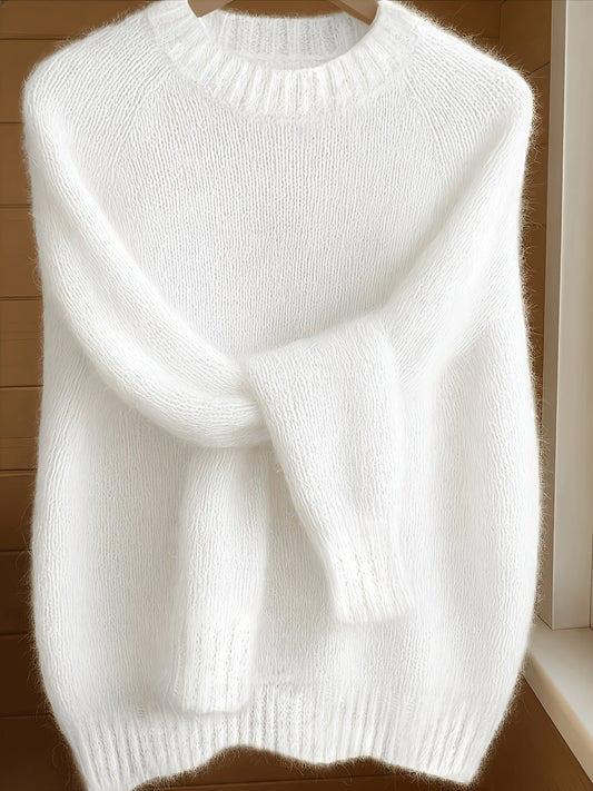 Melina Textured Round-Neck Knit Sweater