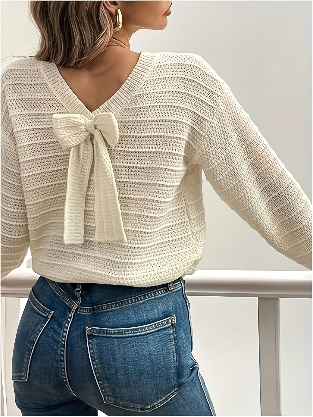 Vianne Bow-Detail Knit Sweater