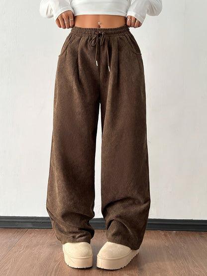 Marlowe Comfortable Drawstring Wide-Leg Pants