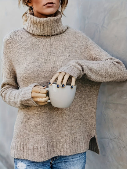 Vespera Cowl Turtleneck Sweater