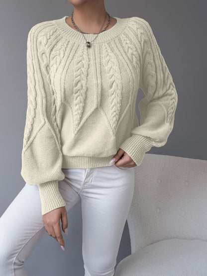 Mireille Textured Cable-Knit Sweater