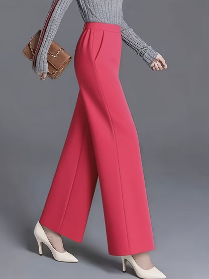 Thalia Comfortable High-Waist Wide-Leg Pants