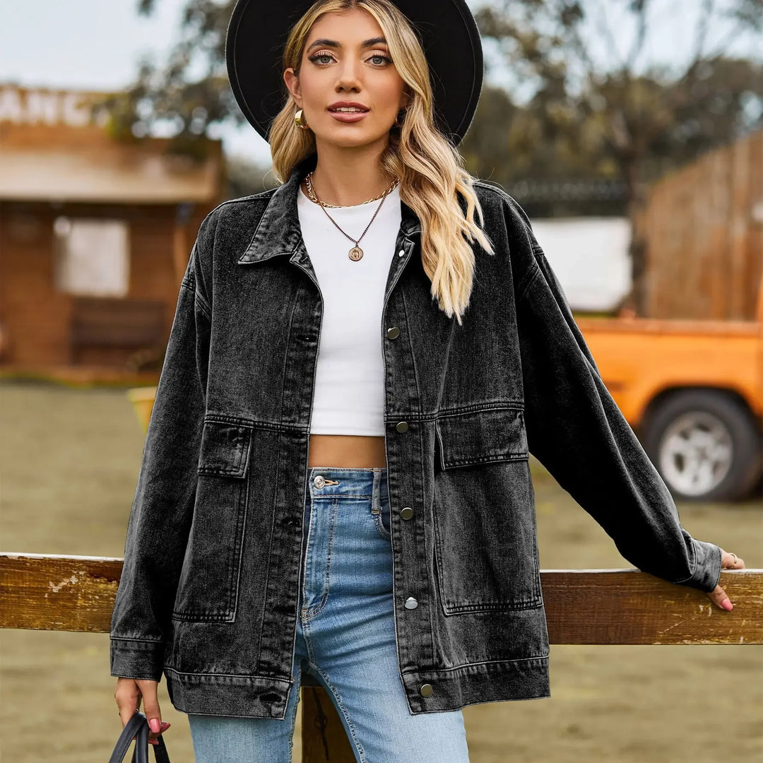 Talia Oversized Denim Shirt Jacket