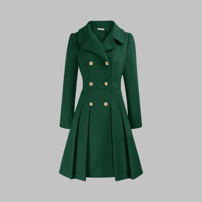 Paloma Fit-and-Flare Double-Breasted Coat