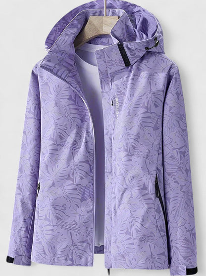 Marina Tropical Print Waterproof Jacket