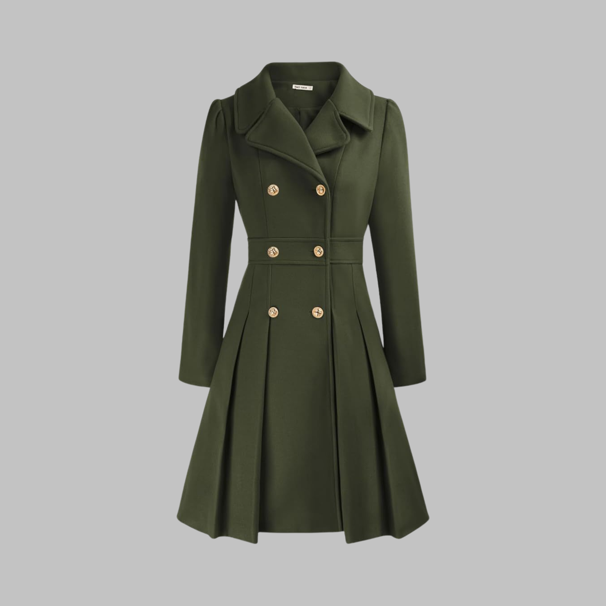 Paloma Fit-and-Flare Double-Breasted Coat