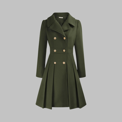Paloma Fit-and-Flare Double-Breasted Coat