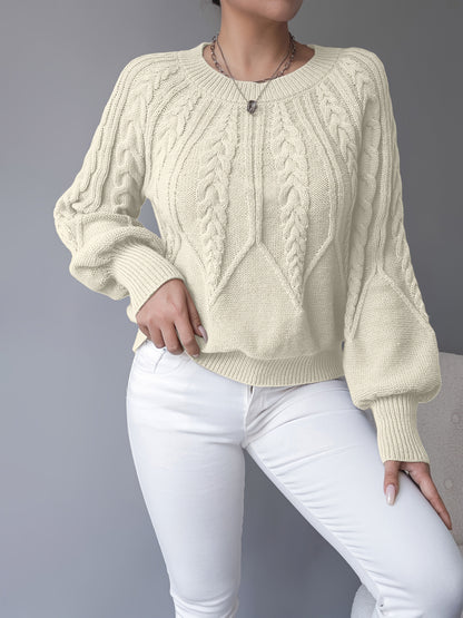 Mireille Textured Cable-Knit Sweater