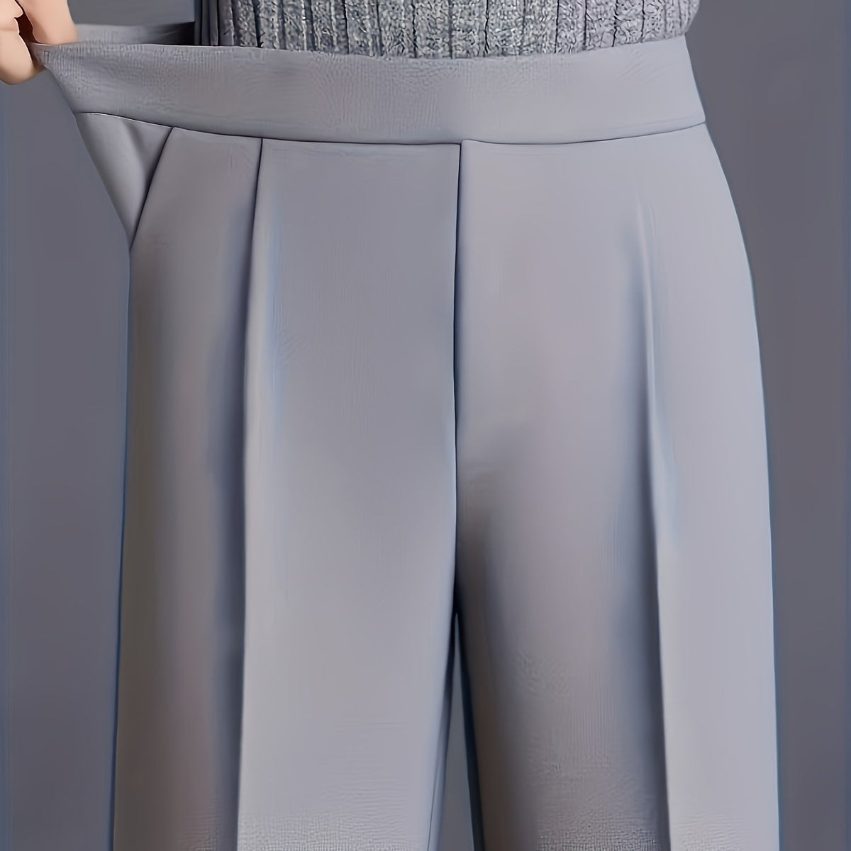 Thalia Comfortable High-Waist Wide-Leg Pants