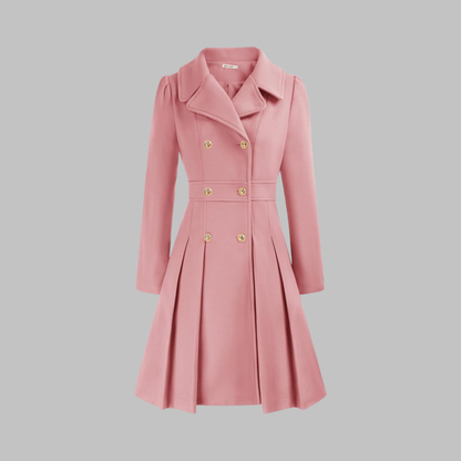 Paloma Fit-and-Flare Double-Breasted Coat
