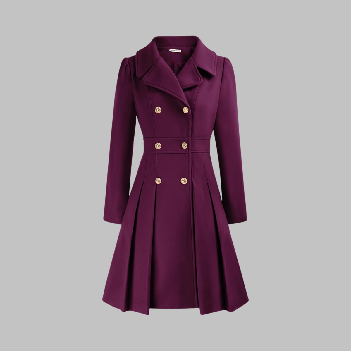 Paloma Fit-and-Flare Double-Breasted Coat