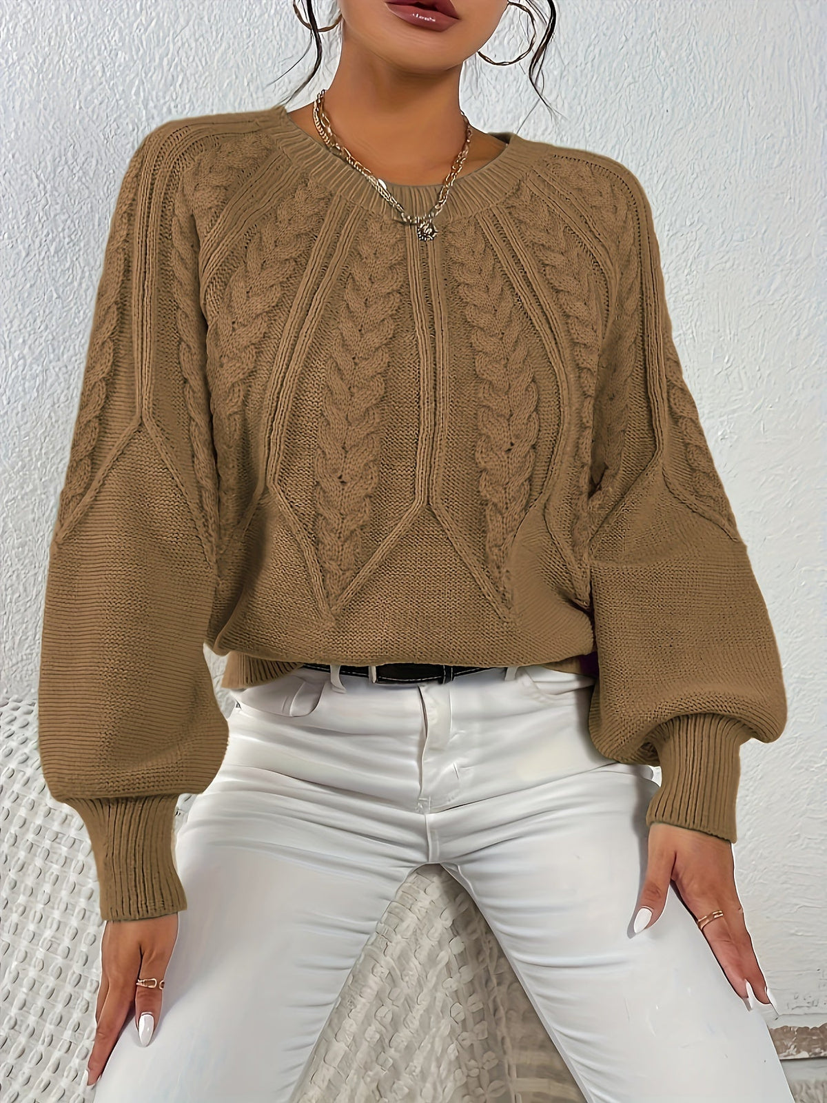 Lisandra Relaxed Cable-Knit Sweater