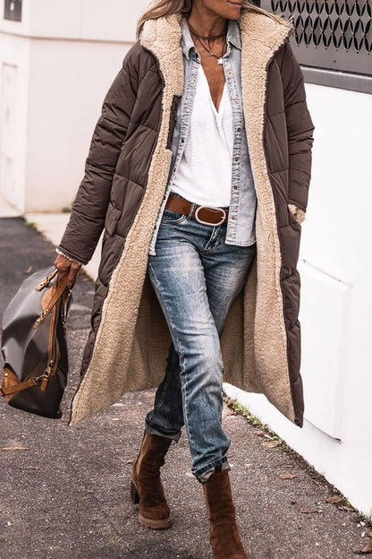 Romina Reversible Sherpa Puffer Coat