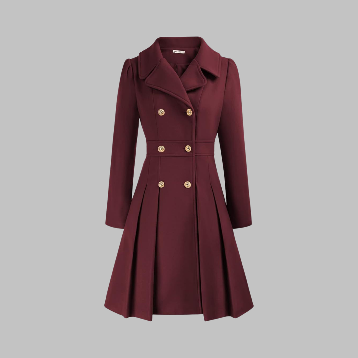 Paloma Fit-and-Flare Double-Breasted Coat