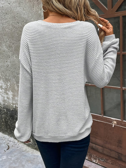 Solange Waffle-Knit Sweater