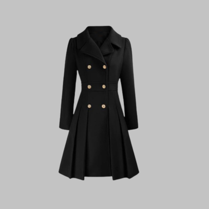 Paloma Fit-and-Flare Double-Breasted Coat