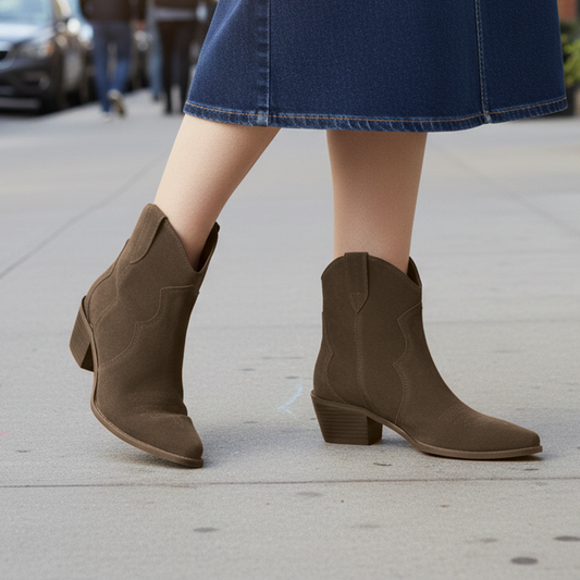 Vittoria Suede Western Boots