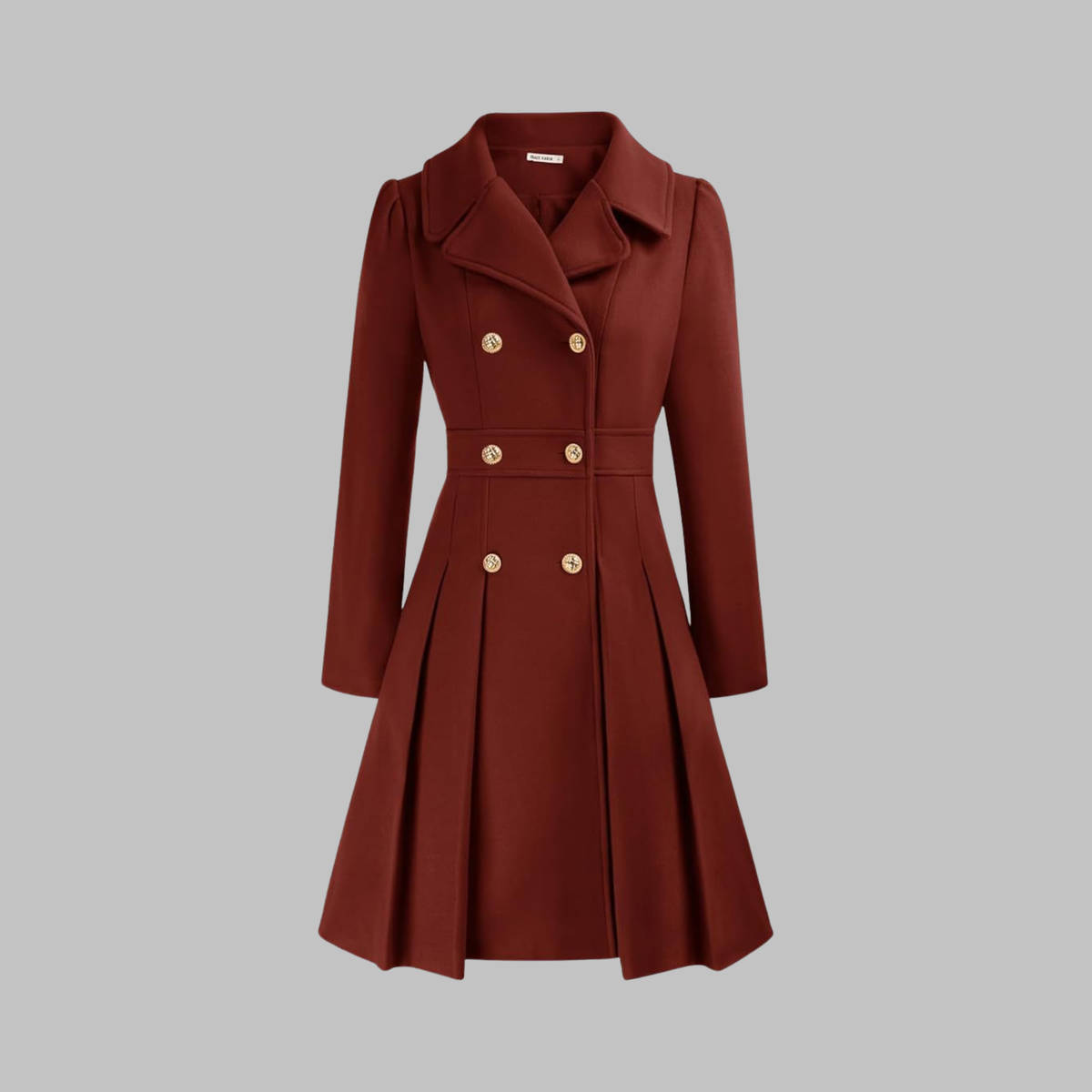 Paloma Fit-and-Flare Double-Breasted Coat