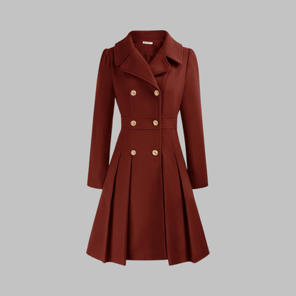 Paloma Fit-and-Flare Double-Breasted Coat