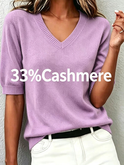 Aurelia Cashmere Blend V-Neck Sweater