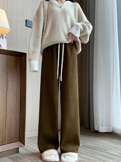 Anya Warm Lined Wide-Leg Pants