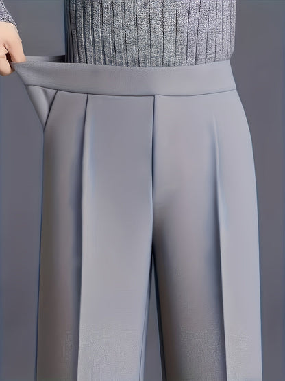 Thalia Comfortable High-Waist Wide-Leg Pants