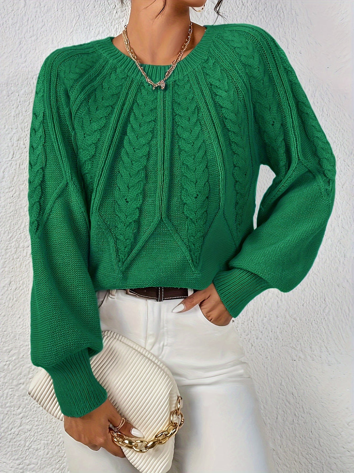 Lisandra Relaxed Cable-Knit Sweater