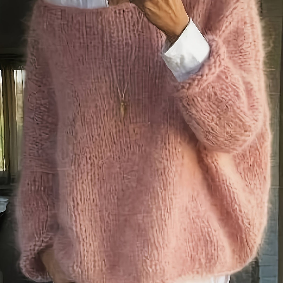 Natalina Relaxed Crew-Neck Knit Sweater