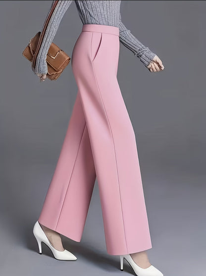 Thalia Comfortable High-Waist Wide-Leg Pants