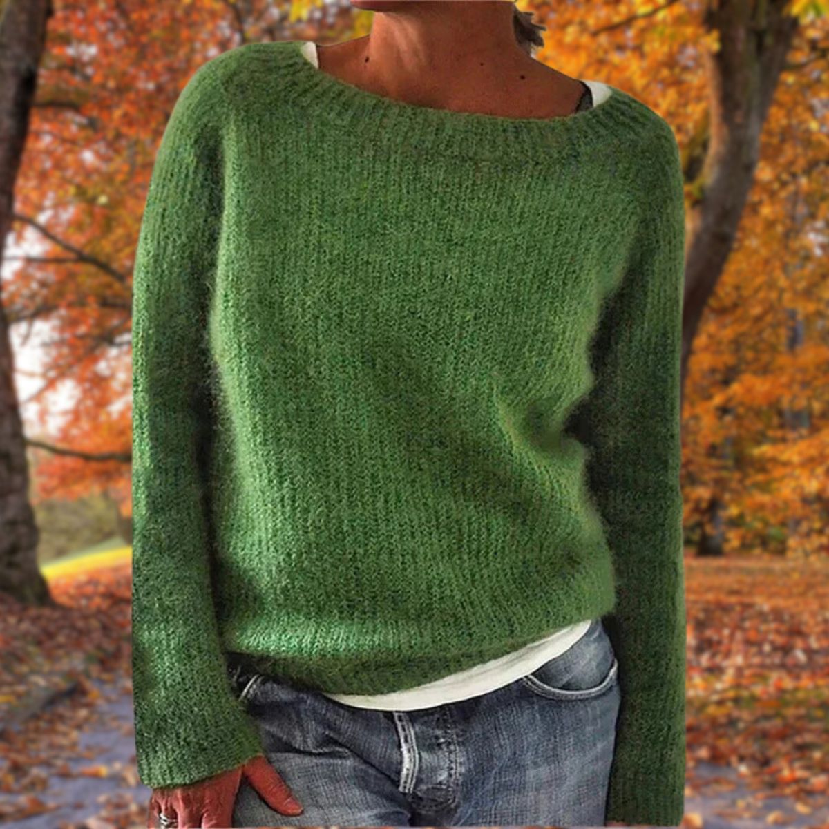 Leonie Boat Neck Layered Knit Sweater