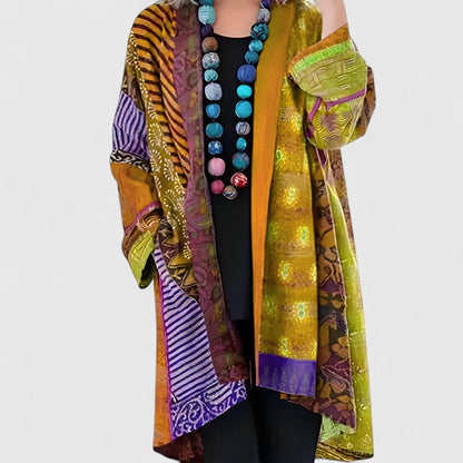 Mirella Patchwork Print Kimono Cardigan