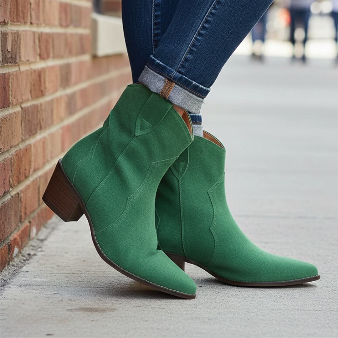Vittoria Suede Western Boots