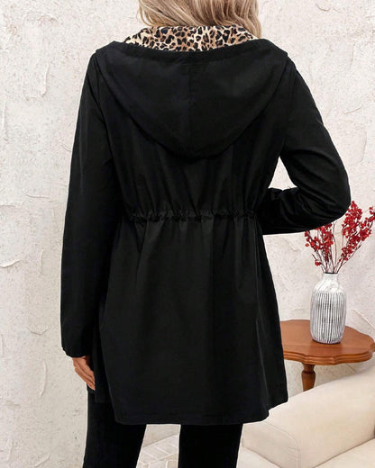 Rosina Leopard-Lined Hooded Jacket