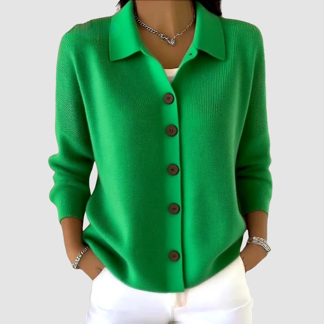 Colette Button-Front Knit Cardigan