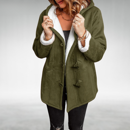Maribel Faux Fur Hooded Duffle Coat