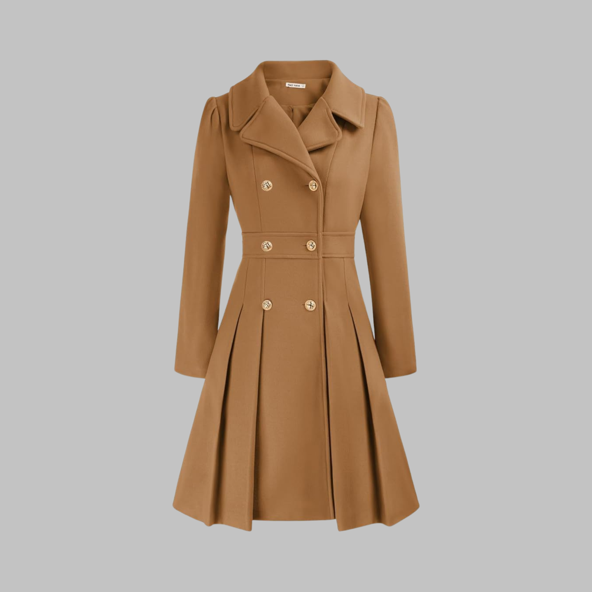 Paloma Fit-and-Flare Double-Breasted Coat
