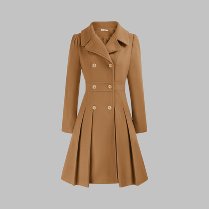 Paloma Fit-and-Flare Double-Breasted Coat