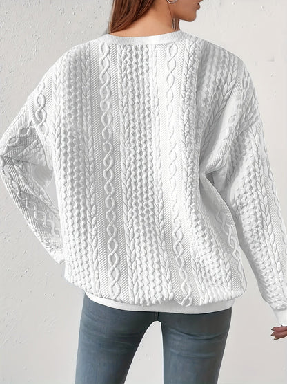 Eira Cable-Knit Sweatshirt