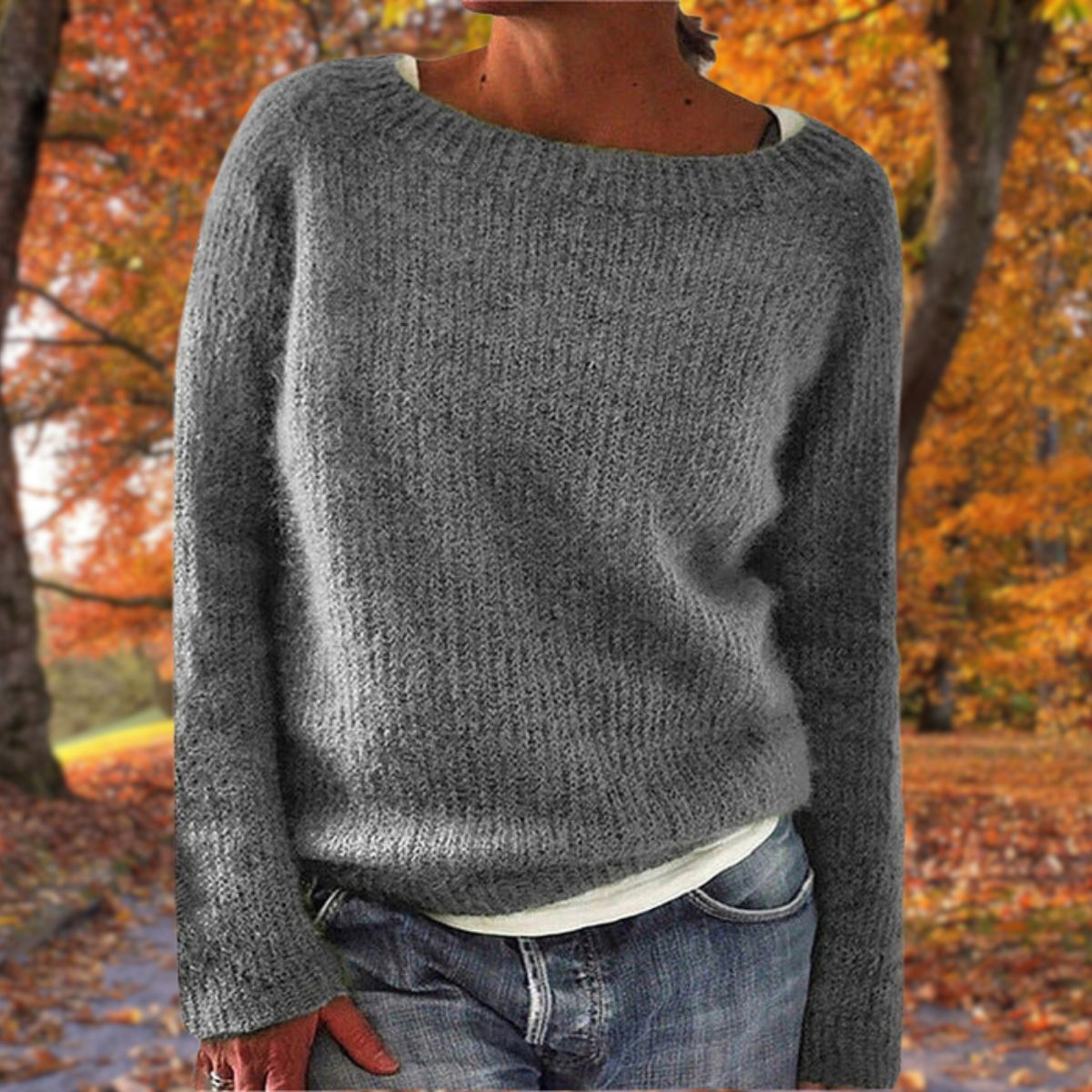 Leonie Boat Neck Layered Knit Sweater