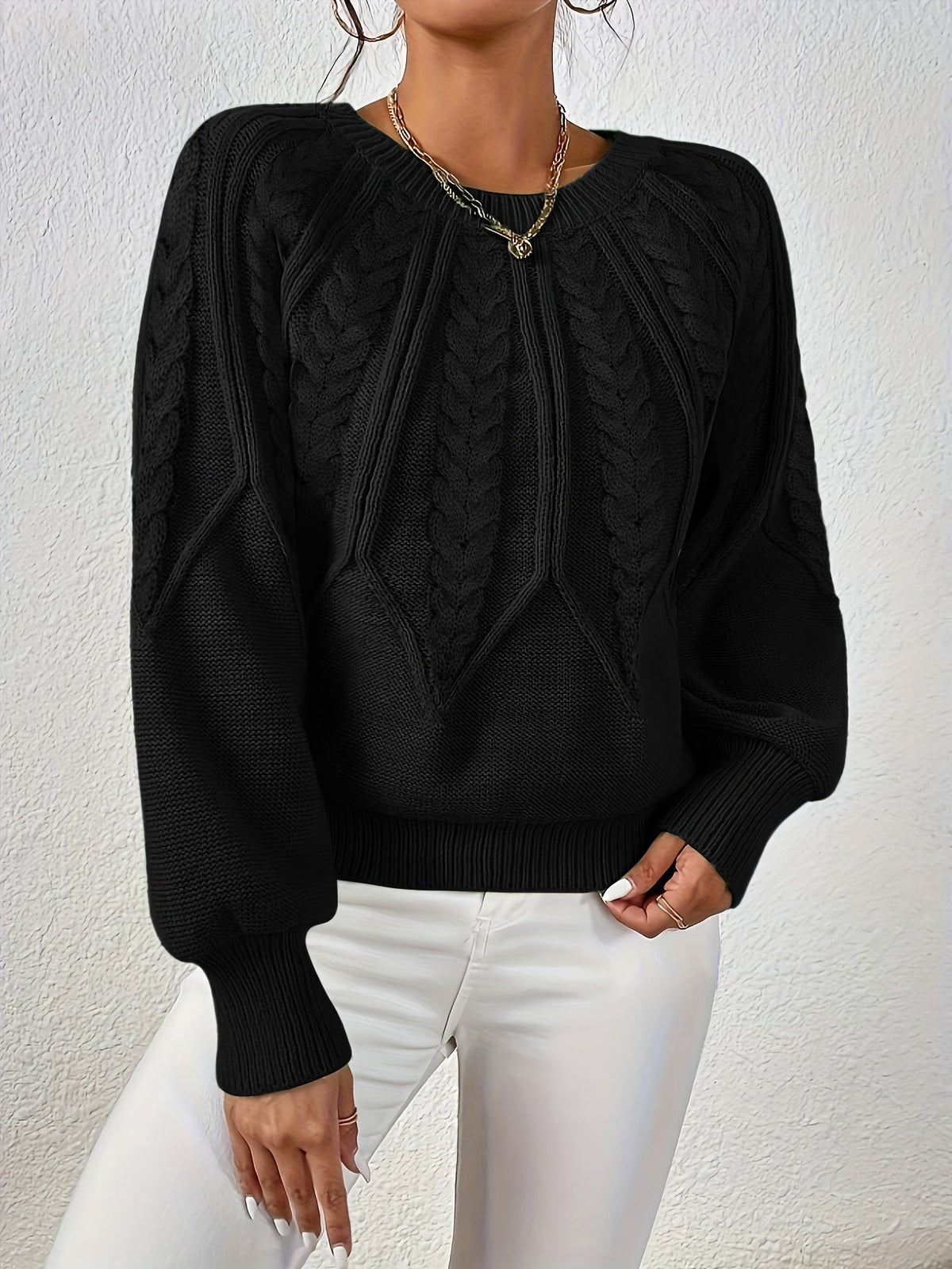 Lisandra Relaxed Cable-Knit Sweater